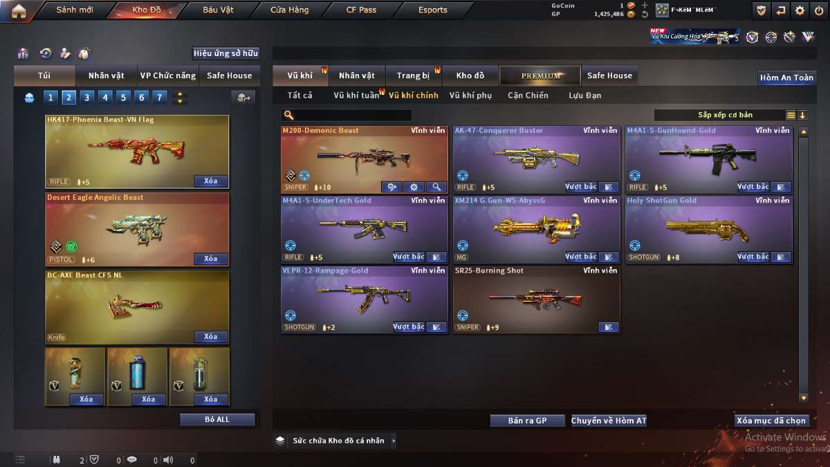 shop acc cf uy tin gia re